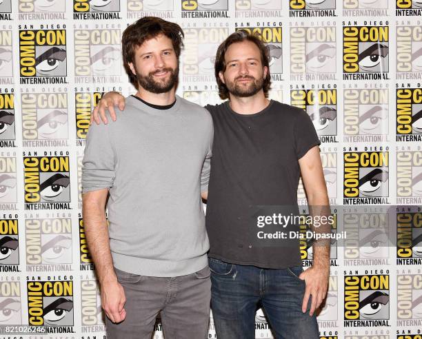 Executive producers Ross Duffer and Matt Duffer at Netflix's "Stranger Things" Press line during Comic-Con International 2017 at Hilton Bayfront on...