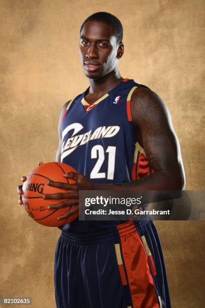 Hickson the Cleveland Cavaliers poses for a portrait during the 2008 NBA Rookie Photo Shoot on July 29, 2008 at the MSG Training Facility in...