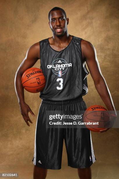 White of Oklahoma City poses for a portrait during the 2008 NBA Rookie Photo Shoot on July 29, 2008 at the MSG Training Facility in Tarrytown, New...