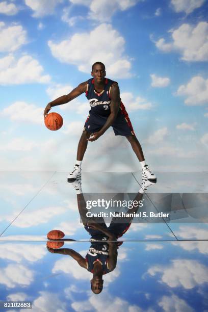 Hickson of the Cleveland Cavaliers poses for a portrait during the 2008 NBA Rookie Photo Shoot on July 29, 2008 at the MSG Training Facility in...