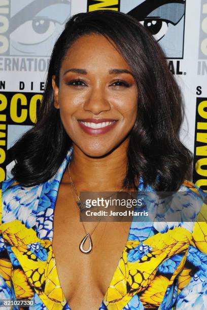 Actress Candice Patton attends 'The Flash' press line at Comic Con 2017 - Day 3 on July 22, 2017 in San Diego, California.