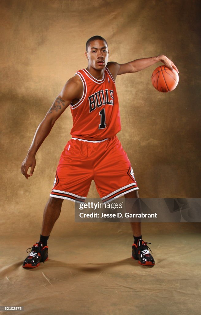 D Rose Rookie Derrick Rose of the Chicago Bulls poses for a portrait during the ...