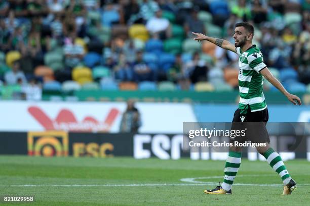 Sporting CP midfielder Bruno Fernandes from Portugal during the Friendly match between Sporting CP and AS Monaco at Estadio Jose Alvalade on July 22,...