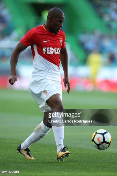 Monaco defender Djibril Sidibe from France during the Friendly match between Sporting CP and AS Monaco at Estadio Jose Alvalade on July 22, 2017 in...