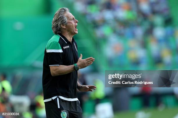 Sporting CP head coach Jorge Jesus from Portugal during the Friendly match between Sporting CP and AS Monaco at Estadio Jose Alvalade on July 22,...