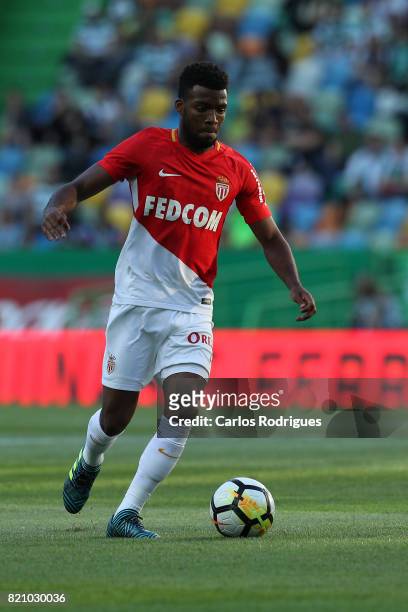 Monaco midfielder Thomas Lemar from France during the Friendly match between Sporting CP and AS Monaco at Estadio Jose Alvalade on July 22, 2017 in...