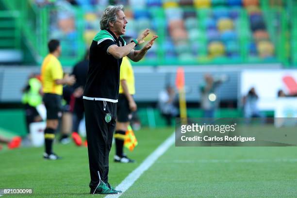 Sporting CP head coach Jorge Jesus from Portugal during the Friendly match between Sporting CP and AS Monaco at Estadio Jose Alvalade on July 22,...