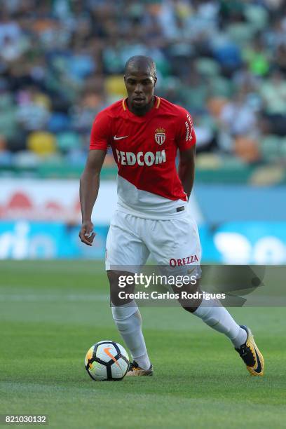 Monaco defender Djibril Sidibe from France during the Friendly match between Sporting CP and AS Monaco at Estadio Jose Alvalade on July 22, 2017 in...