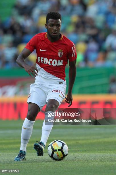 Monaco midfielder Thomas Lemar from France during the Friendly match between Sporting CP and AS Monaco at Estadio Jose Alvalade on July 22, 2017 in...