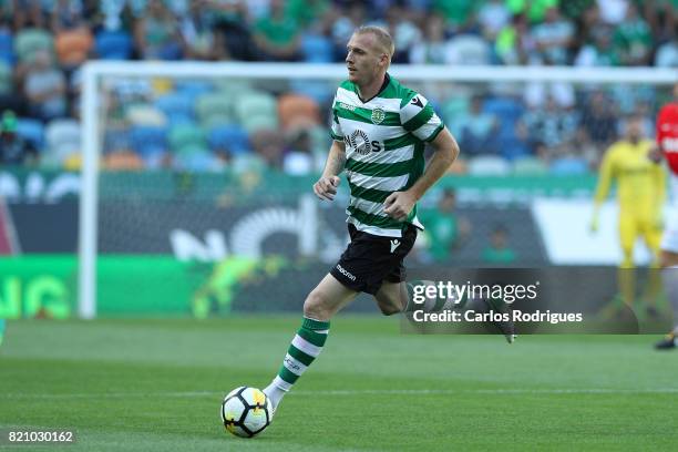 Sporting CP defender Jeremy Mathieu from France during the Friendly match between Sporting CP and AS Monaco at Estadio Jose Alvalade on July 22, 2017...