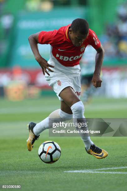 Monaco forward Kylian Mbappe from France during the Friendly match between Sporting CP and AS Monaco at Estadio Jose Alvalade on July 22, 2017 in...