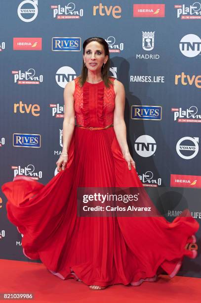 Actress Monica Huarte attends the Platino Awards 2017 photocall at the La Caja Magica on July 22, 2017 in Madrid, Spain.