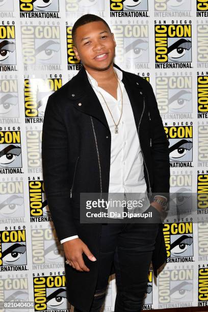 Actor Franz Drameh at DC's "Legends Of Tomorrow" Press Line duirng Comic-Con International 2017 at Hilton Bayfront on July 22, 2017 in San Diego,...