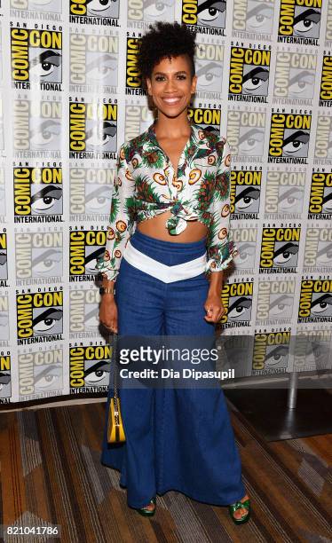 Actor Dominique Tipper at "The Expanse" Press Line during Comic-Con International 2017 at Hilton Bayfront on July 22, 2017 in San Diego, California.