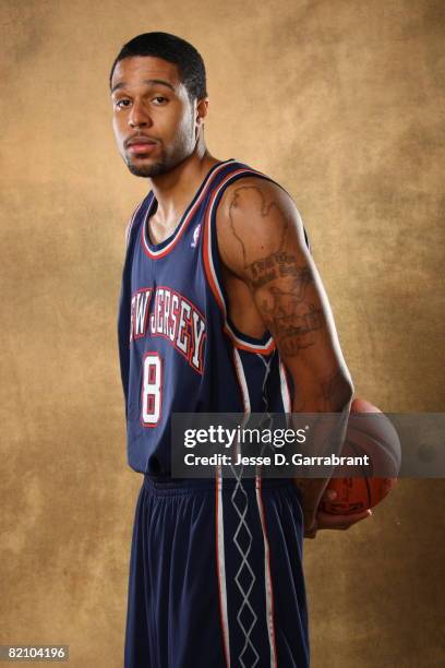 Chris Douglas-Roberts of the New Jersey Nets poses for a portrait during the 2008 NBA Rookie Photo Shoot on July 29, 2008 at the MSG Training...