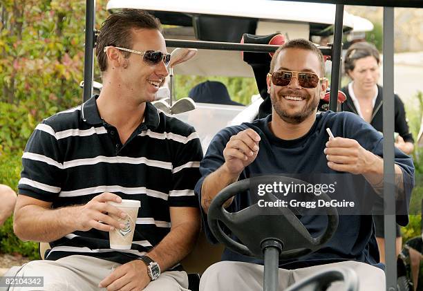 Dancer/singer Kevin Federline and brother Chris Federline attends The Ryan Sheckler X Games Celebrity Skins Classic at Trump National Golf Club on...