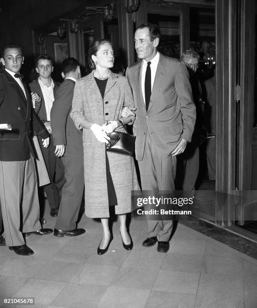 Mr. And Mrs. Henry Fonda, the former Susan Blanchard.