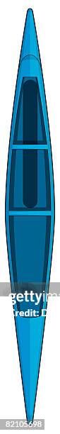 canoe, view from above - hull stock illustrations