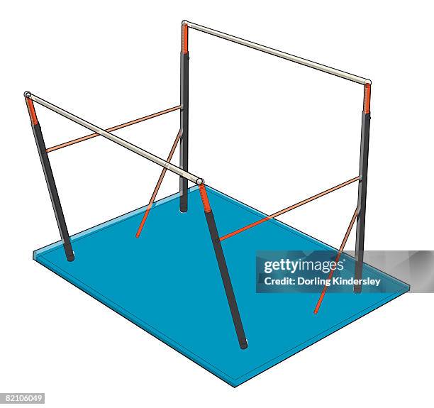 uneven bars - uneven bars stock illustrations