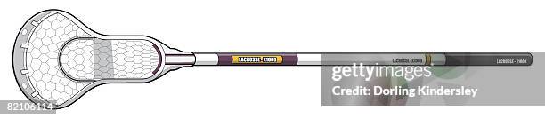 lacrosse stick - crosier stock illustrations