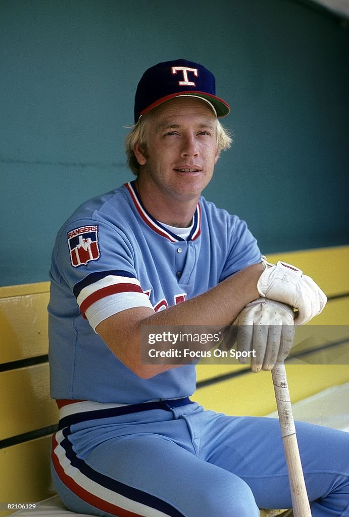 Larry Mccall Rangers CIRCA 1980's: Third Baseman Buddy Bell of the Texas Rangers sits in ...