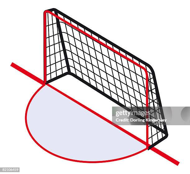 ice hockey goal - hockey goal stock illustrations