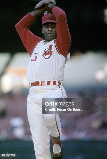 S: Pitcher Luis Tiant of the Cleveland Indians pitches during a circa late 1960's Major League Baseball game at Cleveland Stadium in Cleveland, Ohio....
