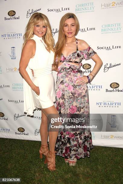 Christie Brinkley and Devorah Rose attend the 6th Annual St. Barth Hamptons Gala at the Bridgehampton Historical Museum on July 22, 2017 in...