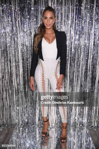 Carmen Carrera attends the SWIMMIAMI Minimale Animale 2018 Collection fashion show at Ora Nightclub on July 22, 2017 in Miami Beach, Florida.