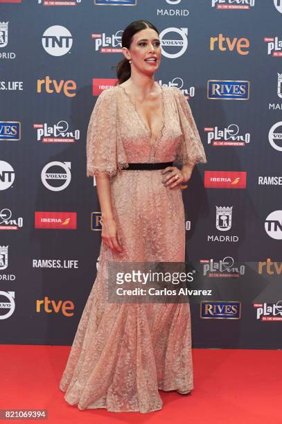 Actress Angie Cepeda attends the Platino Awards 2017 photocall at the La Caja Magica on July 22, 2017 in Madrid, Spain.