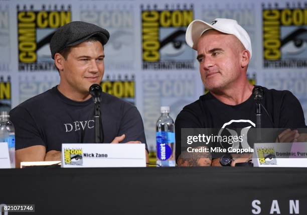 Nick Zano, Dominic Purcell attend DC's "Legends Of Tomorrow" special video presentation and Q+A during Comic-Con International 2017 at San Diego...