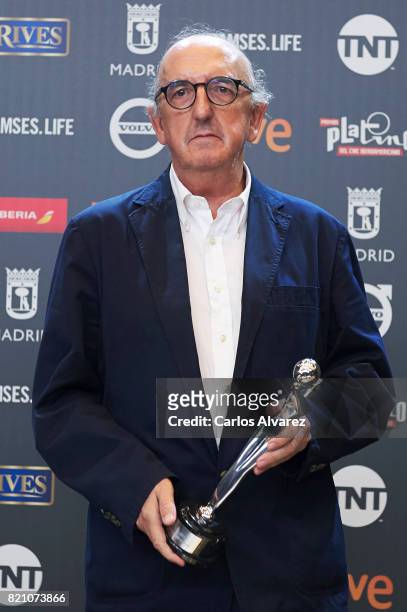 Jaume Roures receives the 'Cine y Educacion en Valores' award for the movie 'Esteban' during the 'Platino Awards 2017' at La Caja Magica on July 22,...