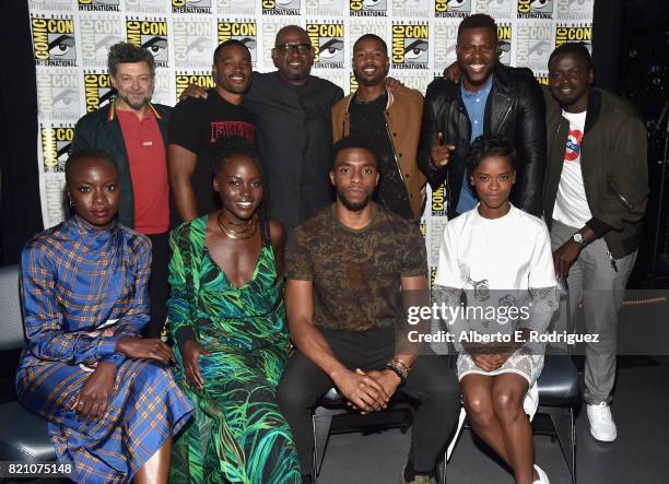 Actor Andy Serkis, director Ryan Coogler, actors Forest Whitaker, Michael B. Jordan, Winston Duke, Daniel Kaluuya, Danai Gurira, Lupita Nyong'o,...