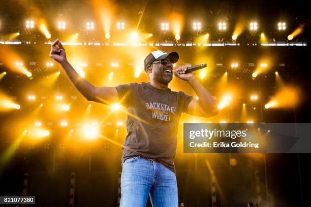 Darius Rucker performs during Faster Horses Festival at Michigan International Speedway on July 22, 2017 in Brooklyn, Michigan.