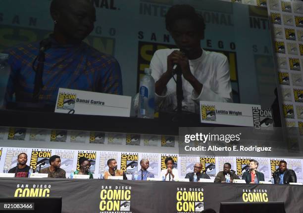 Director Ryan Coogler, actors Chadwick Boseman, Lupita Nyong'o, Michael B. Jordan, Danai Gurira, Letitia Wright, Forest Whitaker, Daniel Kaluuya,...