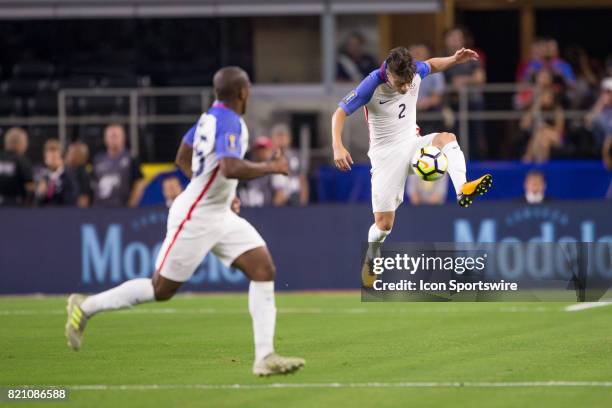 United States defender Jorge Villafana during the CONCACAF Gold Cup Semifnal game between USA and Costa Rica on July 22nd, 2017 at AT&T Stadium in...