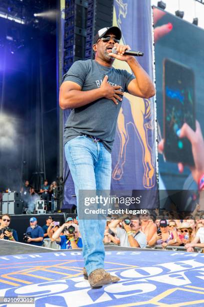 Darius Rucker perform during day 2 of Faster Horses Festival at Michigan International Speedway on July 22, 2017 in Brooklyn, Michigan.