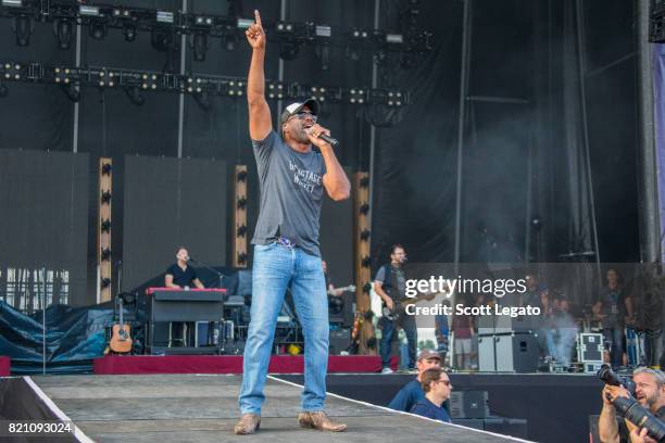 Darius Rucker perform during day 2 of Faster Horses Festival at Michigan International Speedway on July 22, 2017 in Brooklyn, Michigan.