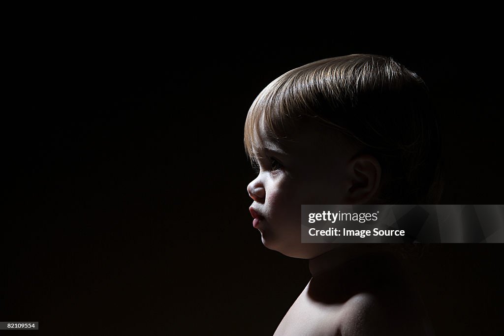 Profile of a baby girl