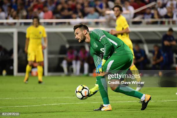 Hugo Lloris of Spurs during the International Champions Cup match between Paris Saint Germain and Tottenham Hotspur on July 22, 2017 in Orlando,...
