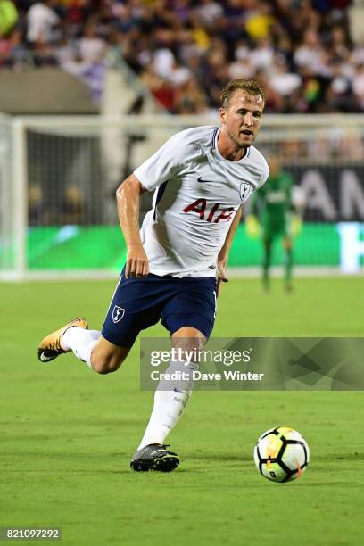 Harry Kane of Spurs during the International Champions Cup match between Paris Saint Germain and Tottenham Hotspur on July 22, 2017 in Orlando,...