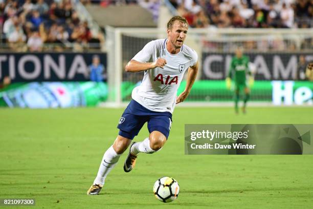 Harry Kane of Spurs during the International Champions Cup match between Paris Saint Germain and Tottenham Hotspur on July 22, 2017 in Orlando,...