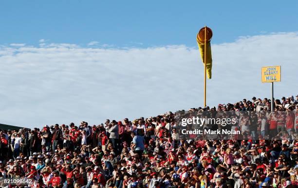 General view of the crowd during the round 20 NRL match between the St George Illawarra Dragons and the Manly Sea Eagles at WIN Stadium on July 23,...