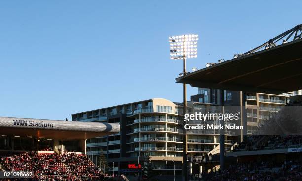 General view of the crowd and stadium during the round 20 NRL match between the St George Illawarra Dragons and the Manly Sea Eagles at WIN Stadium...