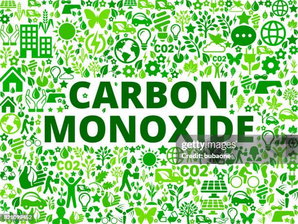 carbon monoxide environmental conservation vector icon pattern - carbon monoxide stock illustrations