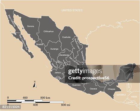 Mexico Map Basic Outline Map Of Mexican States Map Mexico