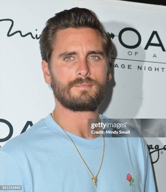 Television personality Scott Disick arrives at 1 OAK Nightclub at The Mirage Hotel & Casino on July 23, 2017 in Las Vegas, Nevada.