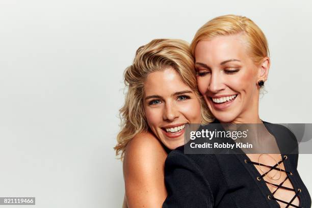 Actors Emily Bett Rickards and Katie Cassidy from CW's 'Arrow' pose for a portrait during Comic-Con 2017 at Hard Rock Hotel San Diego on July 22,...