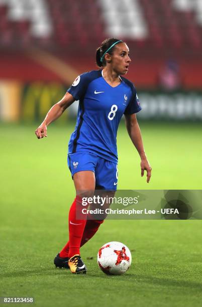 Jessica Houara-D'Hommeaux of France in action during the UEFA Women's Euro 2017 Group C match between France and Austria at Stadion Galgenwaard on...