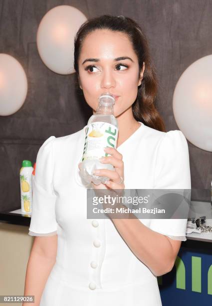 Summer Bishil attends Comic Con TVLine Media Lounge Sponsored By Hint on July 22, 2017 in San Diego, California.